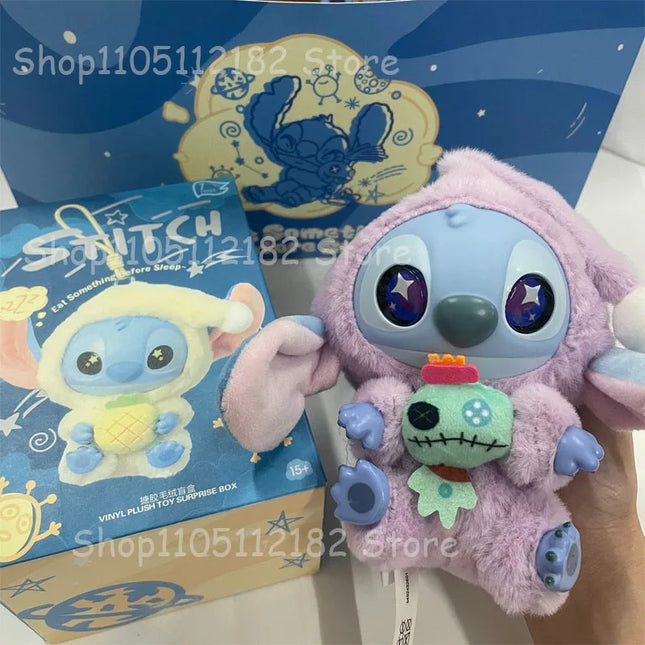 NEW Stitch Eat Something Before Sleep Series Blind Box Plush Dolls Pendant Cute Doll Ornament Mystery Box Surprise Toys Gifts