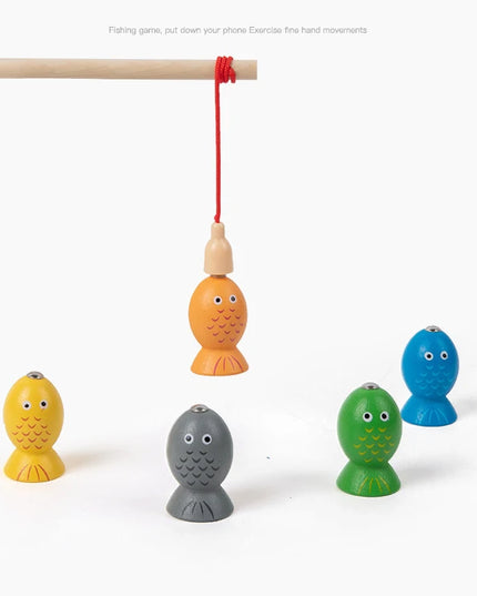 Montessori  Wooden Color Shape Cognitive Classification Matching Puzzle Children's Magnetic Fishing Learning Educational Toys
