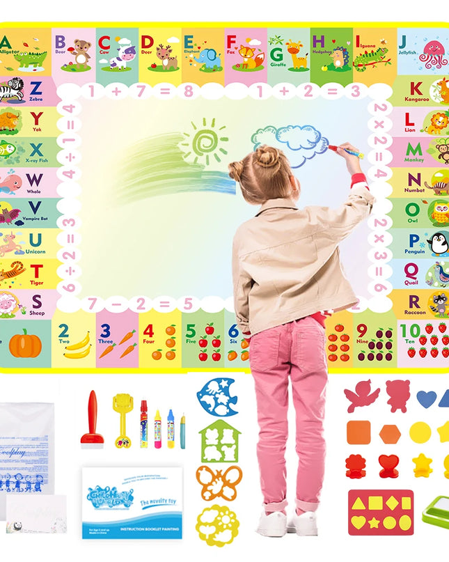 Magic Water Drawing Mat Coloring Doodle Mat with Magic Pens Educational Toys  Painting Board Montessori Toys for Kids Gifts