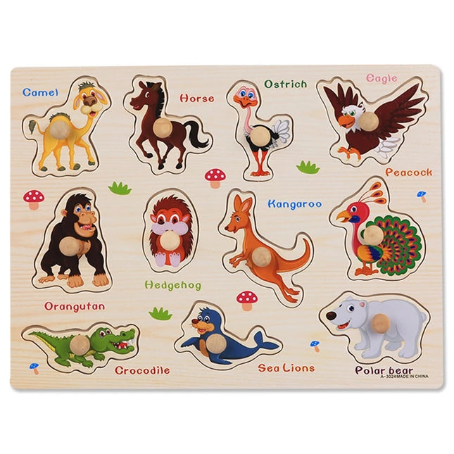 Montessori Wooden Games Baby Toys Puzzle Geometry Educational Games Kids Development Early Learning Toys For Children 1 Year 2