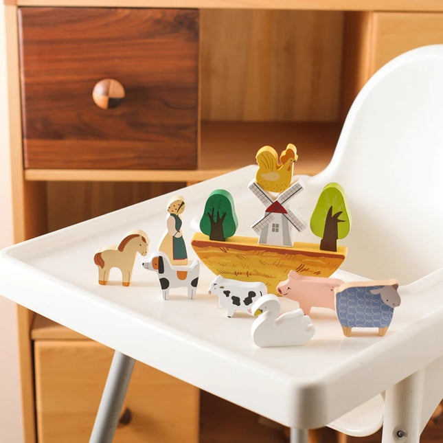 Montessori Game 1Set Of Farm Simulated Wooden Children's Toys Educational Toy Baby Room Decoration Desktop Furnishings Baby Gift