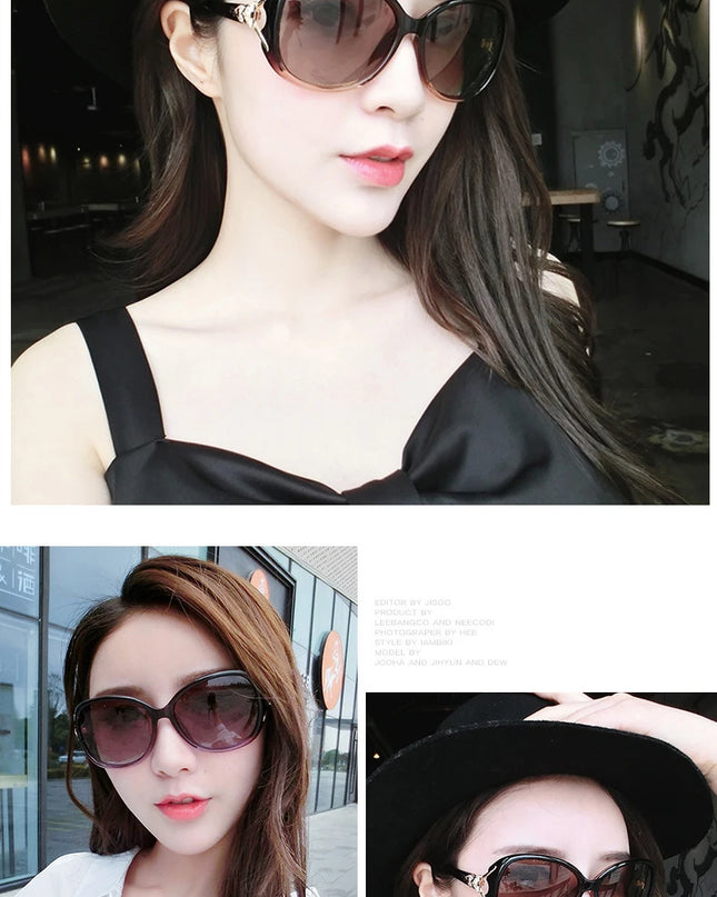 Sunglasses Women UV Blocking Textured Sunglasses Gradient Black Outdoor Sunglasses Oculos Sol Feminino