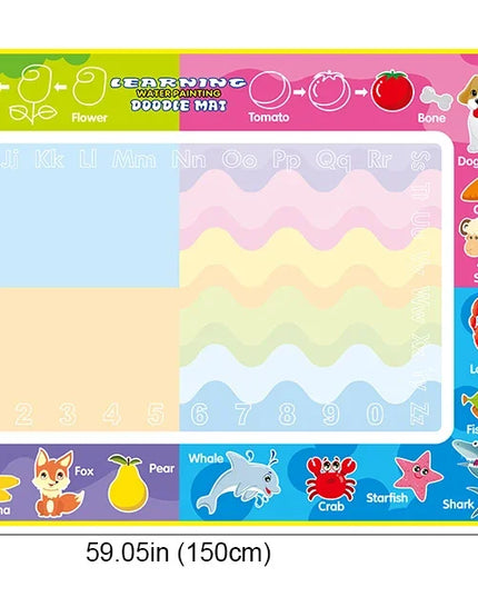 Magic Water Drawing Mat Coloring Doodle Mat with Magic Pens Educational Toys  Painting Board Montessori Toys for Kids Gifts