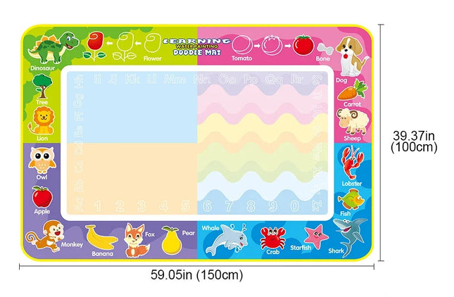 Magic Water Drawing Mat Coloring Doodle Mat with Magic Pens Educational Toys  Painting Board Montessori Toys for Kids Gifts