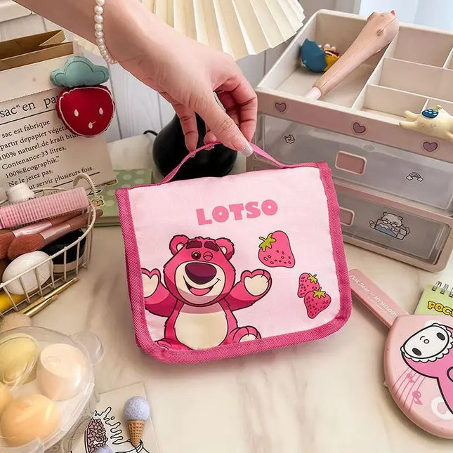 Cute Portable Travel Wash Up Storage Bag Girls Gifts Hello Kitty Kuromi Stitch KT Cat Cartoon Cosmetic Bag For Girl Kawaii Gifts