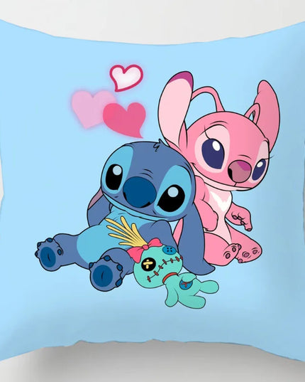 Anime Figure Disney Stitch Double Sided Print Pillowcase Kawaii Stitch Pillow Pillowcase Children Room Interior Decoration Gifts