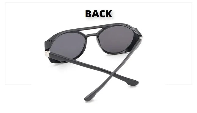 Classic Gothic Steampunk Style Sunglasses Men Women Brand Designer Retro Round Colorful Lens Vintage Sun Glasses UV400