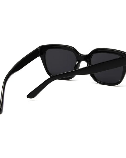 SHONEMES Square Sunglasses Vintage Men Women Shades Big Frame Outdoor UV400 Sun Glasses Black White for Female Male