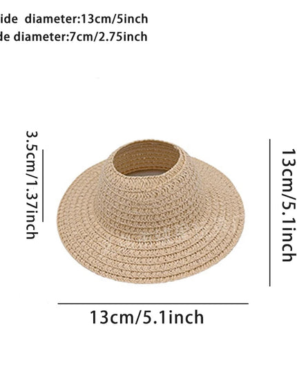 Labubu open top straw hat, party clothing accessories, rustic style Labubu baby clothes decoration accessories (hat only)