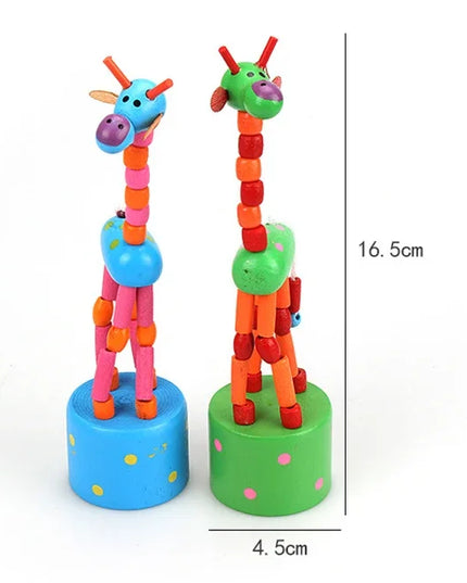 Montessori Educational Toy Kid Wooden Toys for Children Early Learning Exercise Baby Fingers Flexible Materials Giraffe Toy Gift