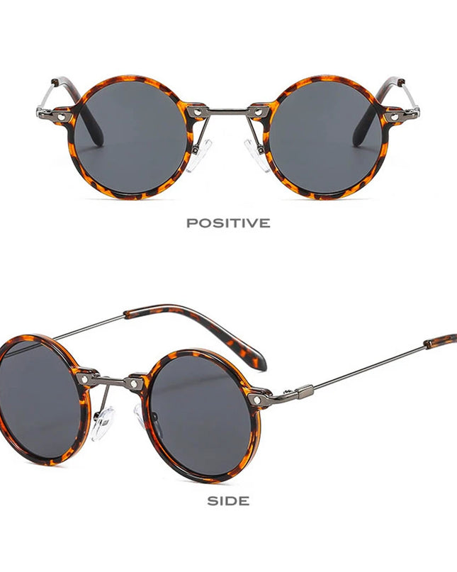 2022 Small Round Sunglasses Men Women Retro Punk Ocean Color Sun Glasses Gradient Clear Lens Eyewear Vintage Driving Glasses