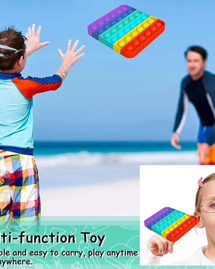 Push Pop Bubble Fidget Sensory Toy Stress Relief Toys Pack for Kids Adults Rainbow Anti-Anxiety Tools Office Stress Relief Toys