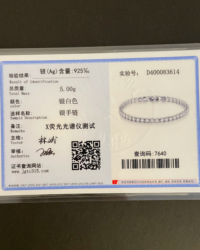 Lihong S925 Sterling Silver Bracelet Zirconia Tennis Ball Women Fashion Simple Engagement Wedding Charm Jewelry 4mm 16-20cm