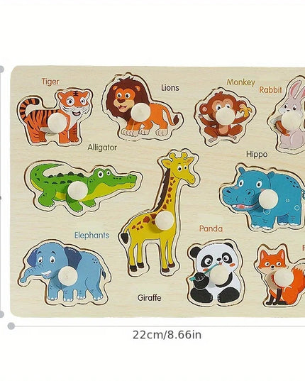 Montessori early education geometry beginner puzzle board, hand-held fixed board puzzle development, puzzle block shape matching