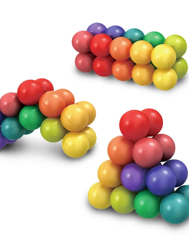 Sensory Fidget Toys DIY 3D Rotating Educational Balls Stress Anxiety Relief ADHD Cool Desk Toy Calm Down Travel Airplane Toys