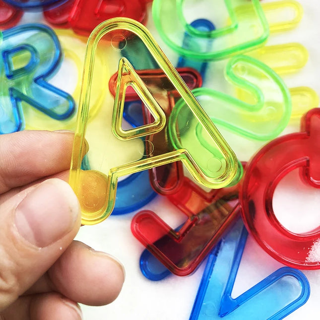 Montessori Transparent Letters And Numbers Toddler Learning Resources Educational Toys Counting And Spelling For Kids
