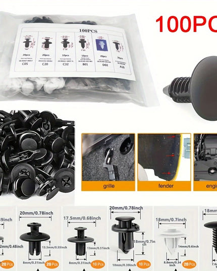 Auto Fastener Clip Mixed Car Body Push Retainer Pin Rivet Bumper Door Trim Panel Fastener Kit Car Clips Box or Bag packaging