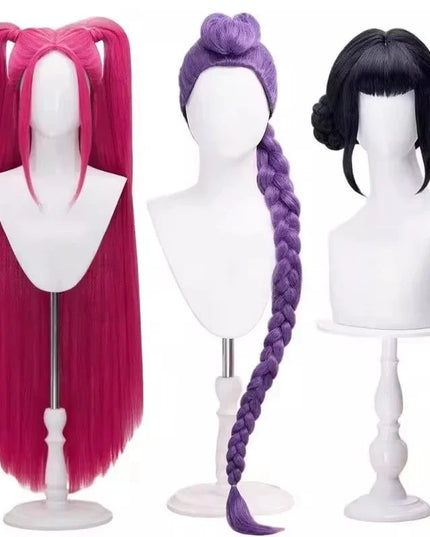 KPop Rumi Mira Zoey White Singing Suit Women Girls Halloween Party Role Playing Outfit Cosplay Costume Wig for Adult Children