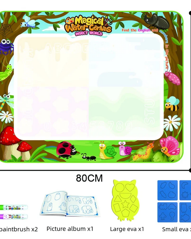 Magic Water Drawing Mat Extra Large Water Doodle Toy Set Painting Board Children Educational Toys Gift for Kids Multiple Size