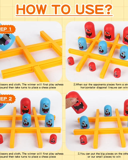 Tic Tac Toe Game Children Fun Table Board Intelligence Montessori Games Intellectual Parent-child Interaction for Children Toys