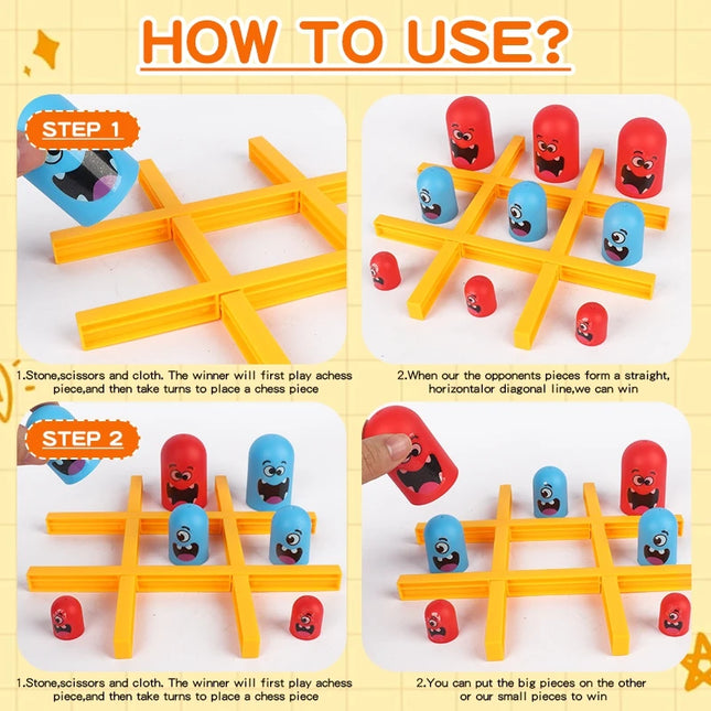 Tic Tac Toe Game Children Fun Table Board Intelligence Montessori Games Intellectual Parent-child Interaction for Children Toys