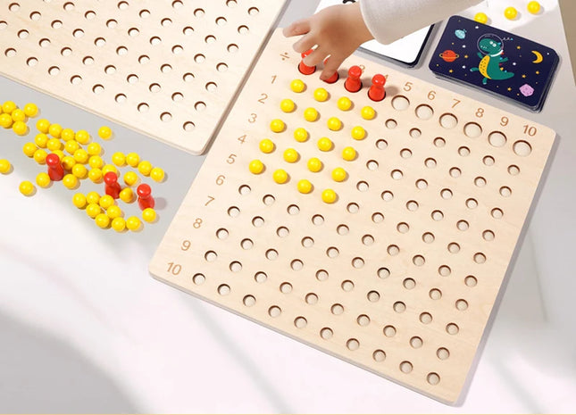 Montessori 99 multiplication Board  Maths Teaching Aids Multiplication and Division Board Early Education Children's Puzzle Toys