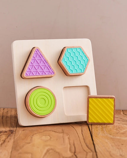 Montessori Wood Toys 0-12Months Baby Colorful Geometry Grasping Board Toys Newborn Sensory Touch Shape Recognition Game Toy Gift