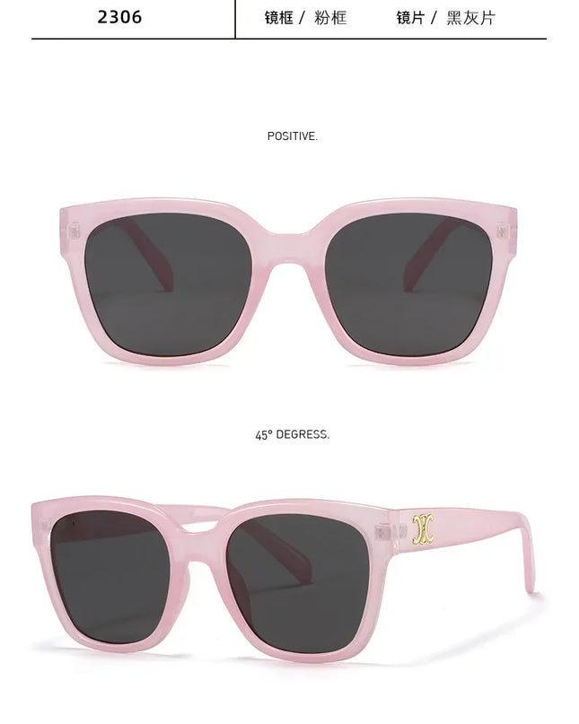 Man Summer 2025 new sunglasses high-end square slimming Facebook same style sunglasses anti UV simple women's version