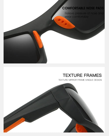 New Sunglasses for Men Sport Polarized Square Frame Camouflage Sun Glasses Driving Fishing Cycling Skiing Sun Eyewear UV400