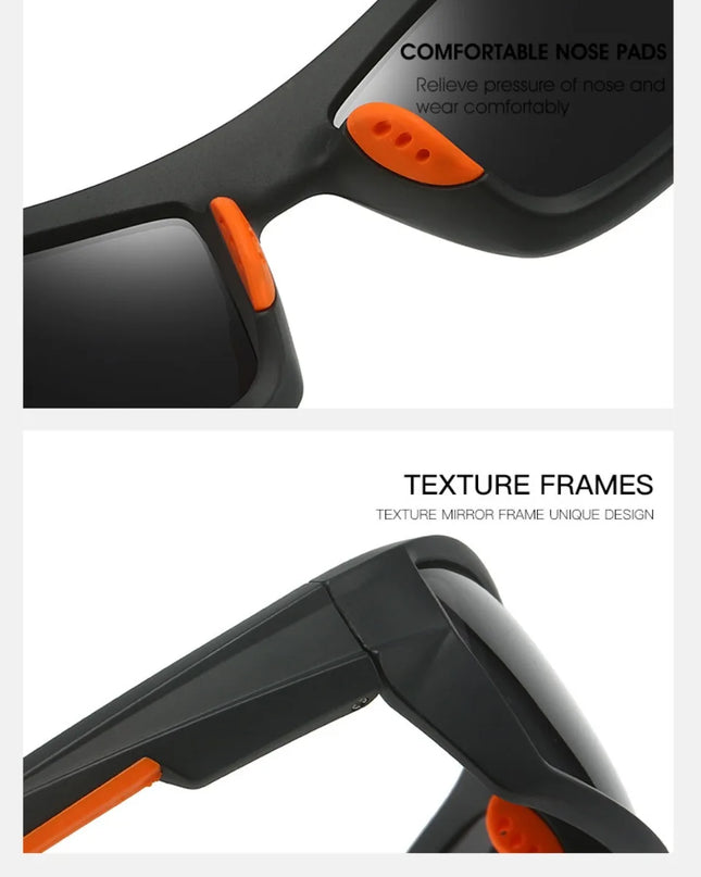 New Sunglasses for Men Sport Polarized Square Frame Camouflage Sun Glasses Driving Fishing Cycling Skiing Sun Eyewear UV400