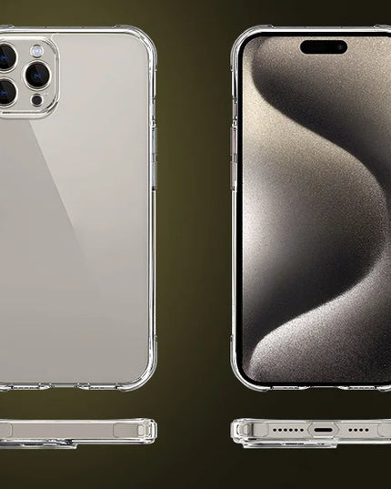 For iPhone 17 16 15 Pro Max Phone Case For iPhone 16 15 14 13 Mini 12 11 Pro Transparent Case iPhone16 Plus Cover