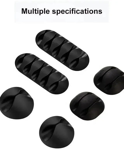 Cable Cord Wire Organizer Silicone USB Cable Winder Management Clips Self Adhesive for Mouse Keyboard Headset For iPhone Huawei