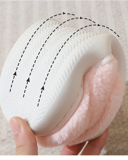 Winter Warm Slipper Women House Fuzzy Cat Cartoon Fur Plush Indoor Lazy Female Thermal Home Shoe Furry Funny Flat flip flop