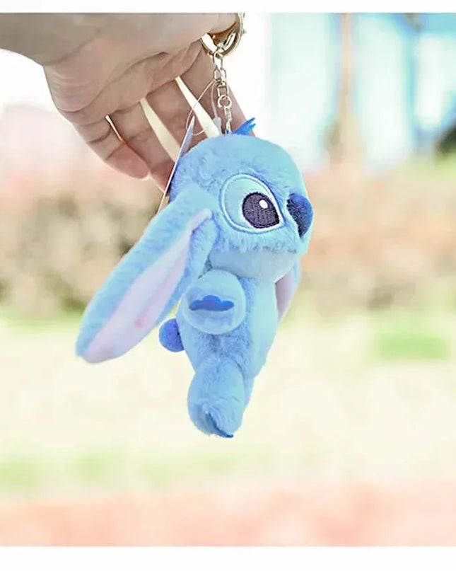 Cartoon Stitch Plush Keychain Soft Toy Cute Stuffed Animal Pendant Gift for Girls  Angel Doll Bag Charm Kids Birthday Present