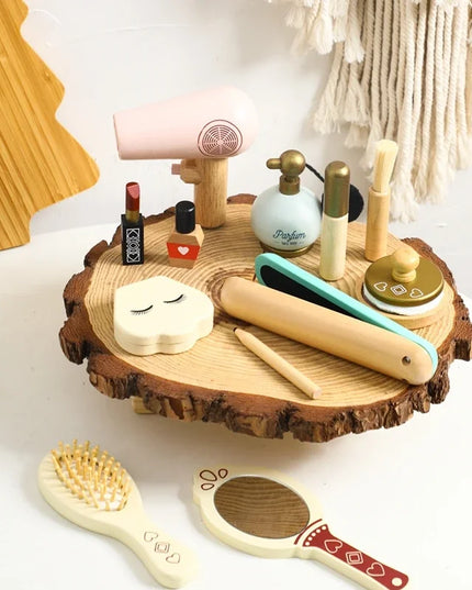 Wooden Baby Toys Simulation Cosmetics Set Pretend Makeup Toys Girls Playing House Game Children Early Education Montessori Toys