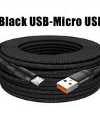 Black Micro USB / 8m