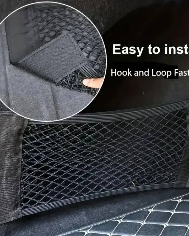 Universal Car Mesh Bag Storage Net Car Storage Bag Double Mesh Trunk Storage Net Car Built-in Storage Bag Car Trunk Storage Net