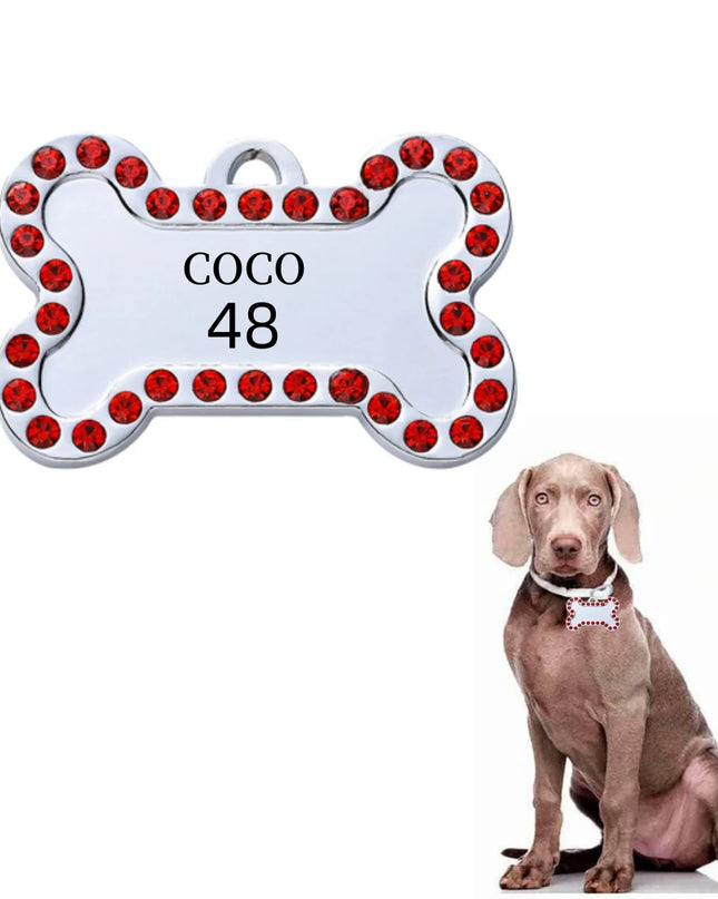 VIP Customizable Engraved Pets ID Tag for Dog Cat Bronze Nameplate Tags Personalized  Address Number Dogs Collar ID Pendant