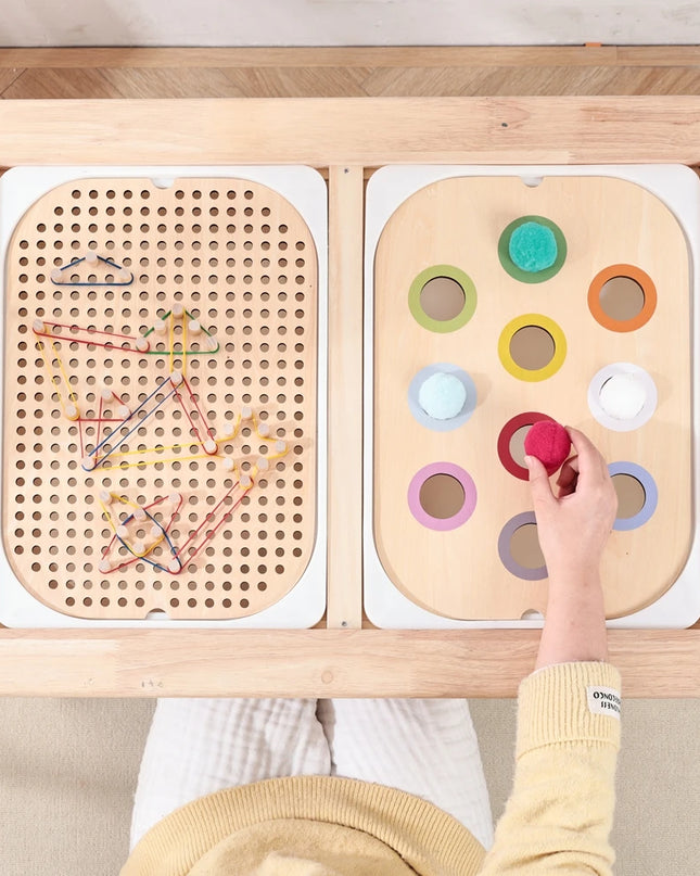 Montessori Sensory Tray Board Game,Early Educational Toys for Children Fine Motor skill Training Toys Sort Sensory Baby Toy Gift