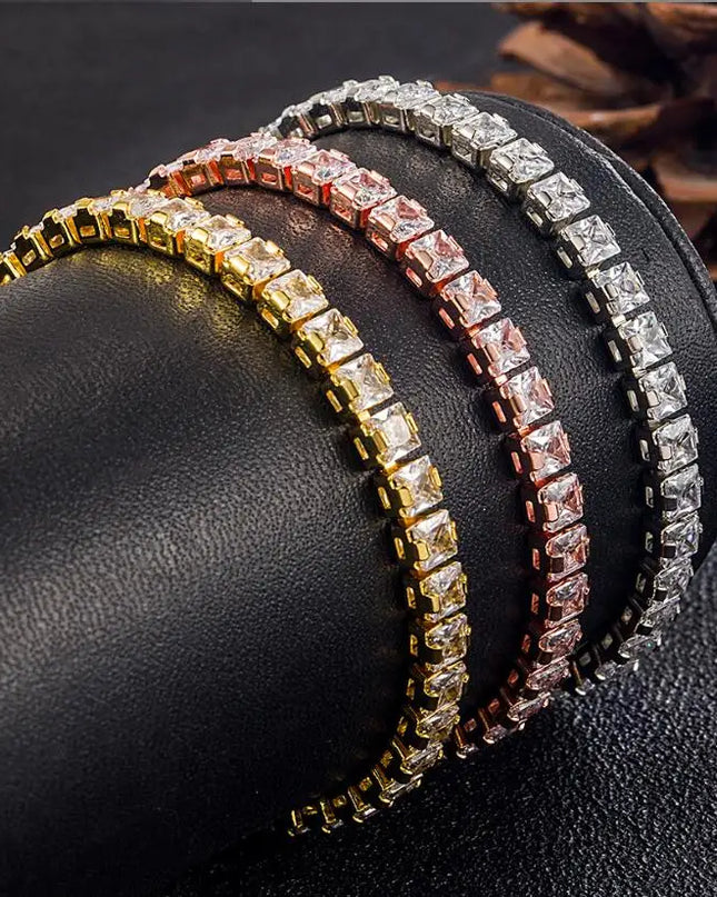 Real 3MM D VVS Moissanite Tennis Bracelet Passes Diamond Sparkling Test Solid S925 Jewelry Wedding Women Gift