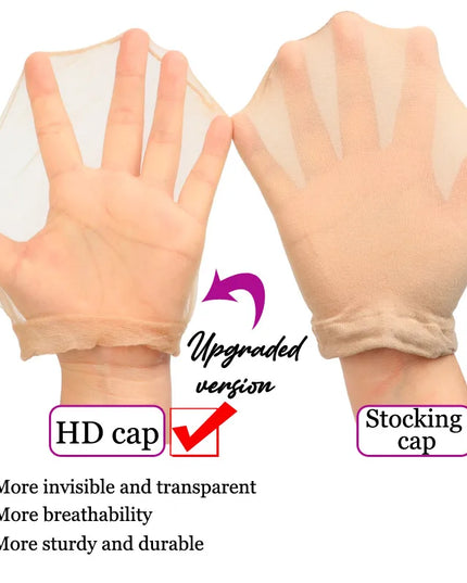 HD Wig Cap Weave Caps 6Pcs Skin Tone Bald Cap Hairnet Skin Tone Realistic Look Hd Scalp Wig Cap For Wigs Bundles Installation