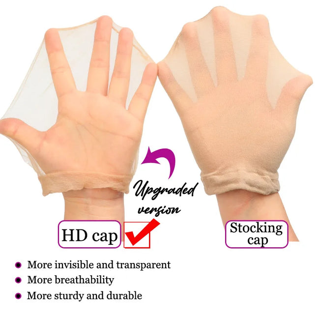 HD Wig Cap Weave Caps 6Pcs Skin Tone Bald Cap Hairnet Skin Tone Realistic Look Hd Scalp Wig Cap For Wigs Bundles Installation