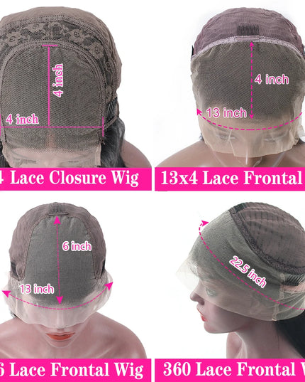 13x4 HD Lace Frontal Wig Deep Wave Frontal Wig 100% Brazilian Curly Human Hair Wigs 4x4 Transparent Lace Front Wig Pre Plucked