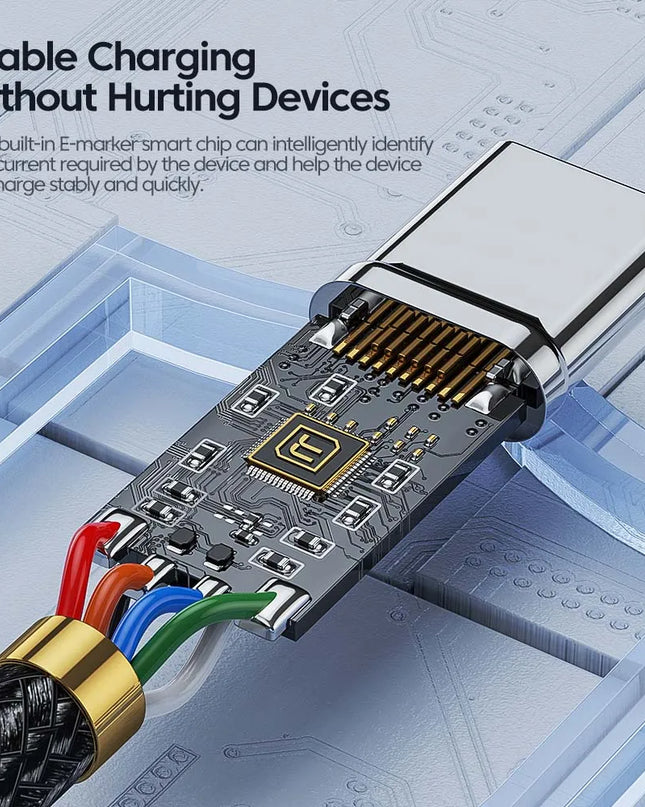 Toocki 100W Type C to USB C Cable PD 3.0 Quick Charge 4.0 Fast Charging Type C to Type C for iPhone 15 Macbook Samsung Xiaomi