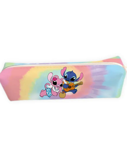 Disney Stitch Anime Pencil Case Stitch Print Pen Bag  Cartoon Students Storage Bag Stationery kids Toy Student Christmars Gift