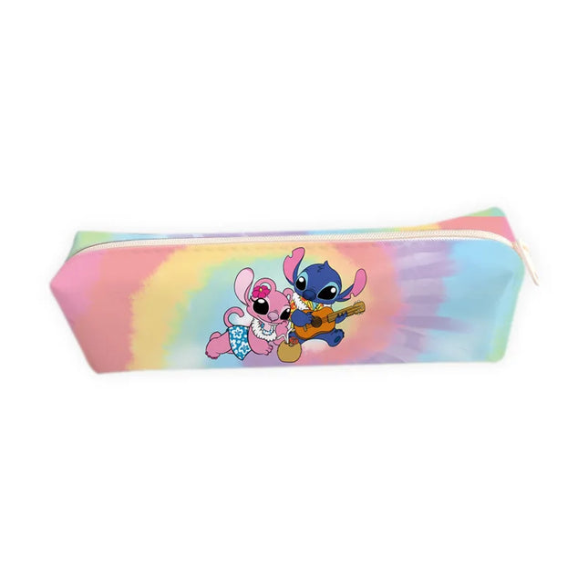 Disney Stitch Anime Pencil Case Stitch Print Pen Bag  Cartoon Students Storage Bag Stationery kids Toy Student Christmars Gift