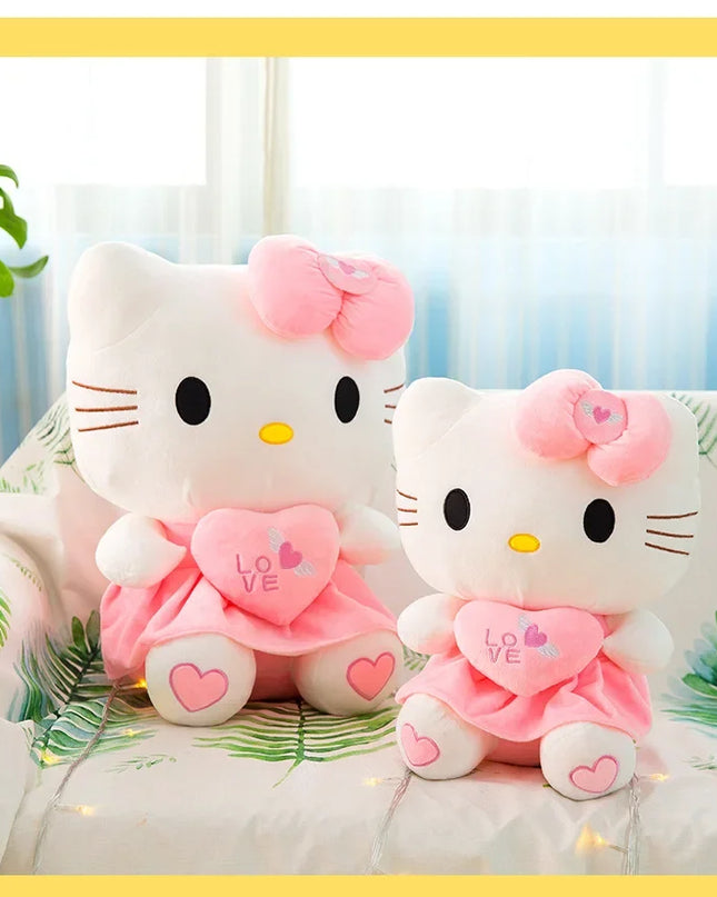 Hello Kitty Plush Stuffed Toys 25-55cm Cute Anime Cartoon Soft Pillow Doll For Children Birthday Xmas Gifts