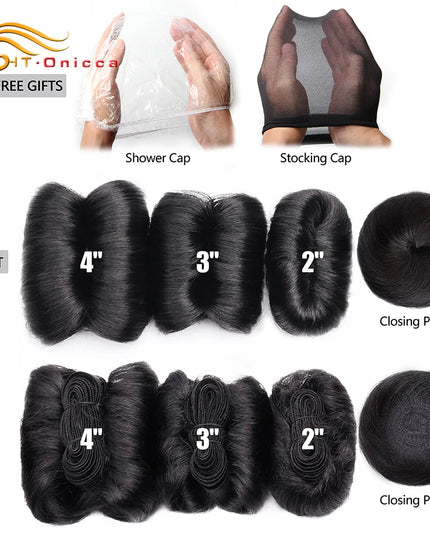 613 Blonde Straight Bundle Human Hair Bundles With Circular Closure 1B 27 30 4 BUG Colored Short Remy Human Hair 28Pcs/Lot