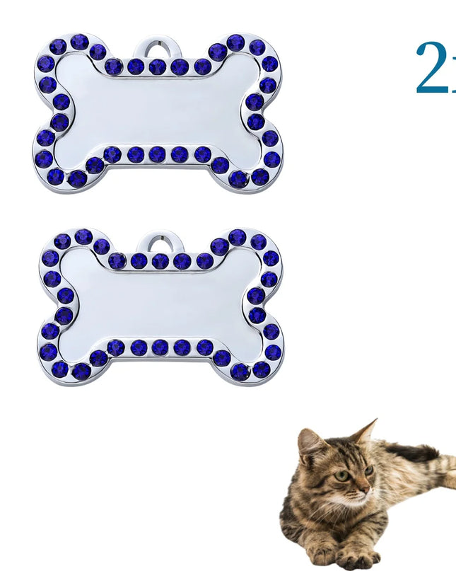 VIP Customizable Engraved Pets ID Tag for Dog Cat Bronze Nameplate Tags Personalized  Address Number Dogs Collar ID Pendant