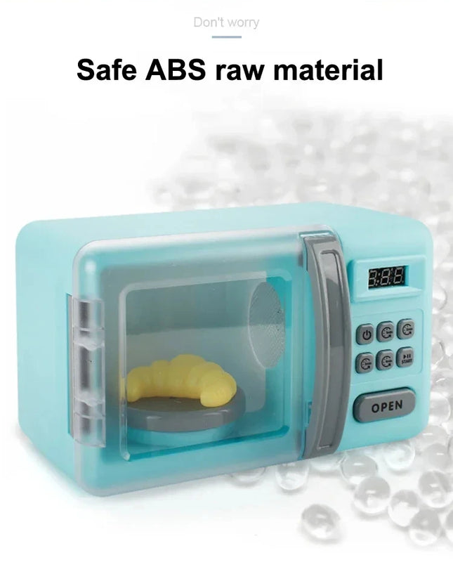 Kitchen Toys Set Kids Pretend Play Home Appliances Washing Machine Toaster Microwave Juicer Egg Cooker Girls Boys Play House Toy